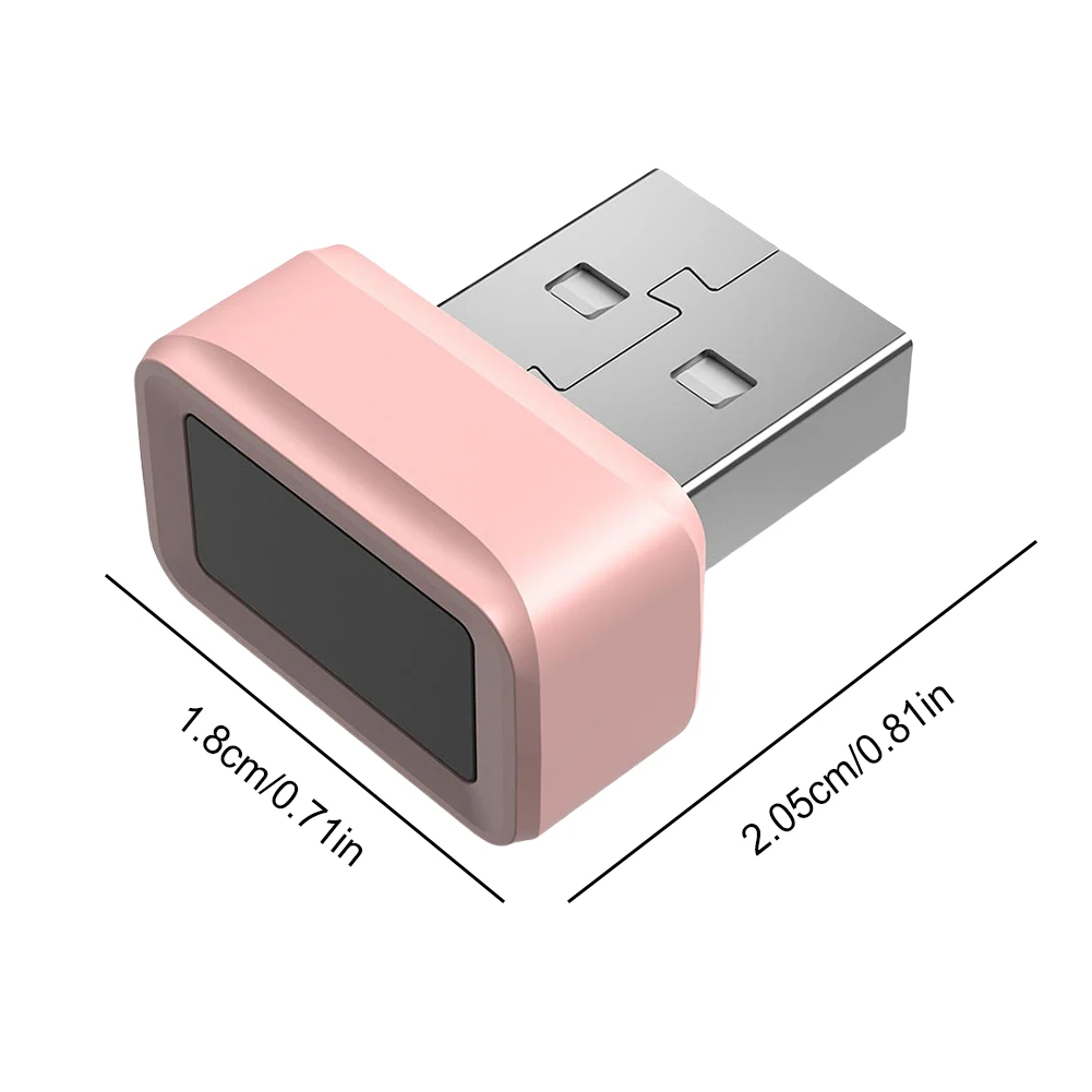 Lector de llaves de huellas dactilares USB, Mini llave de seguridad biométrica, Dongle antisalpicaduras, Windows Hello FIDO U2F, llave de seguridad de coincidencia rápida