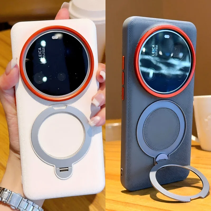 

Жесткий чехол для Xiaomi Mi 15 Ultra с кольцом, магнитная беспроводная зарядка, защитный чехол для Xiaomi Mi 15 14Pro Ultra Shell
