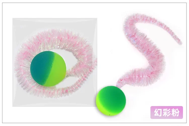 1/5/10PCS Cat interactive toys Tickle Cat Colorful bouncing ball Pet supplies Puzzle teasing indoor cat caterpillar elastic toy