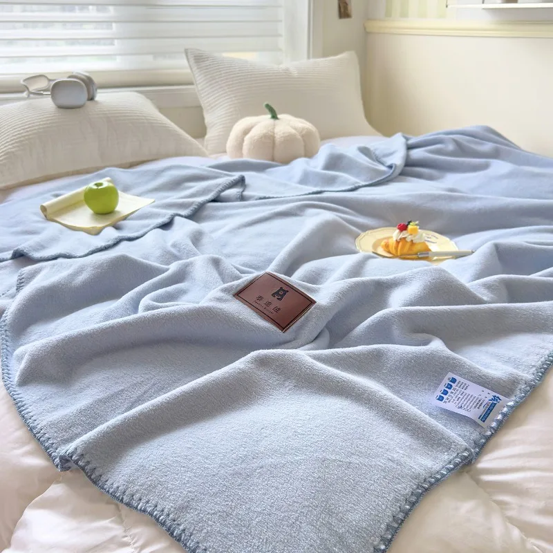 2025 New Double Sided Blanket Faux Cashmere Nap Blanket Thick Warm Pet Blanket Multi Functional Winter Sofa Bed Throw