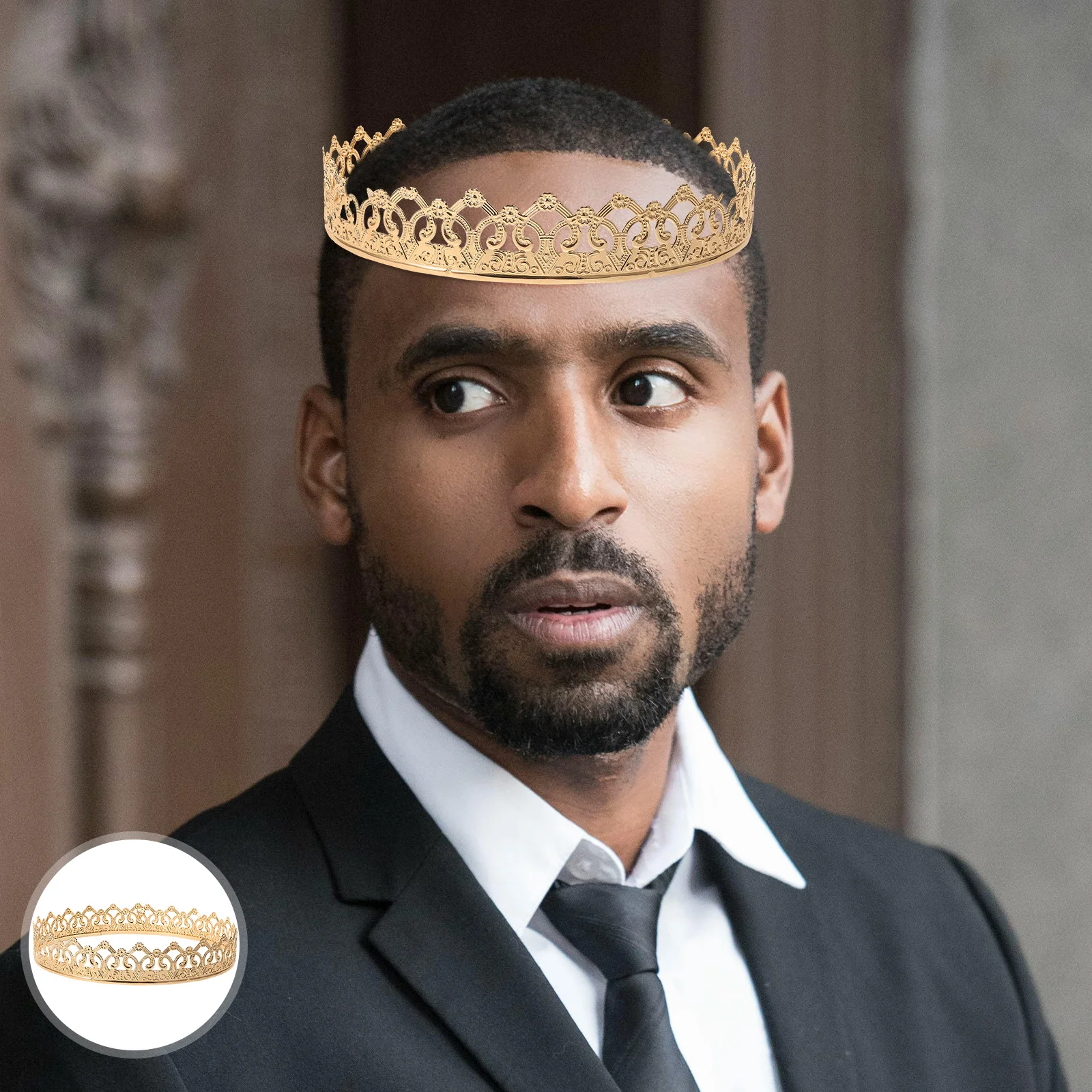 

Королевская Корона Реквизит Винтаж Мужчины День Рождения Косплей Короны Представление Стразы Вечерние Свадебные Аксессуары