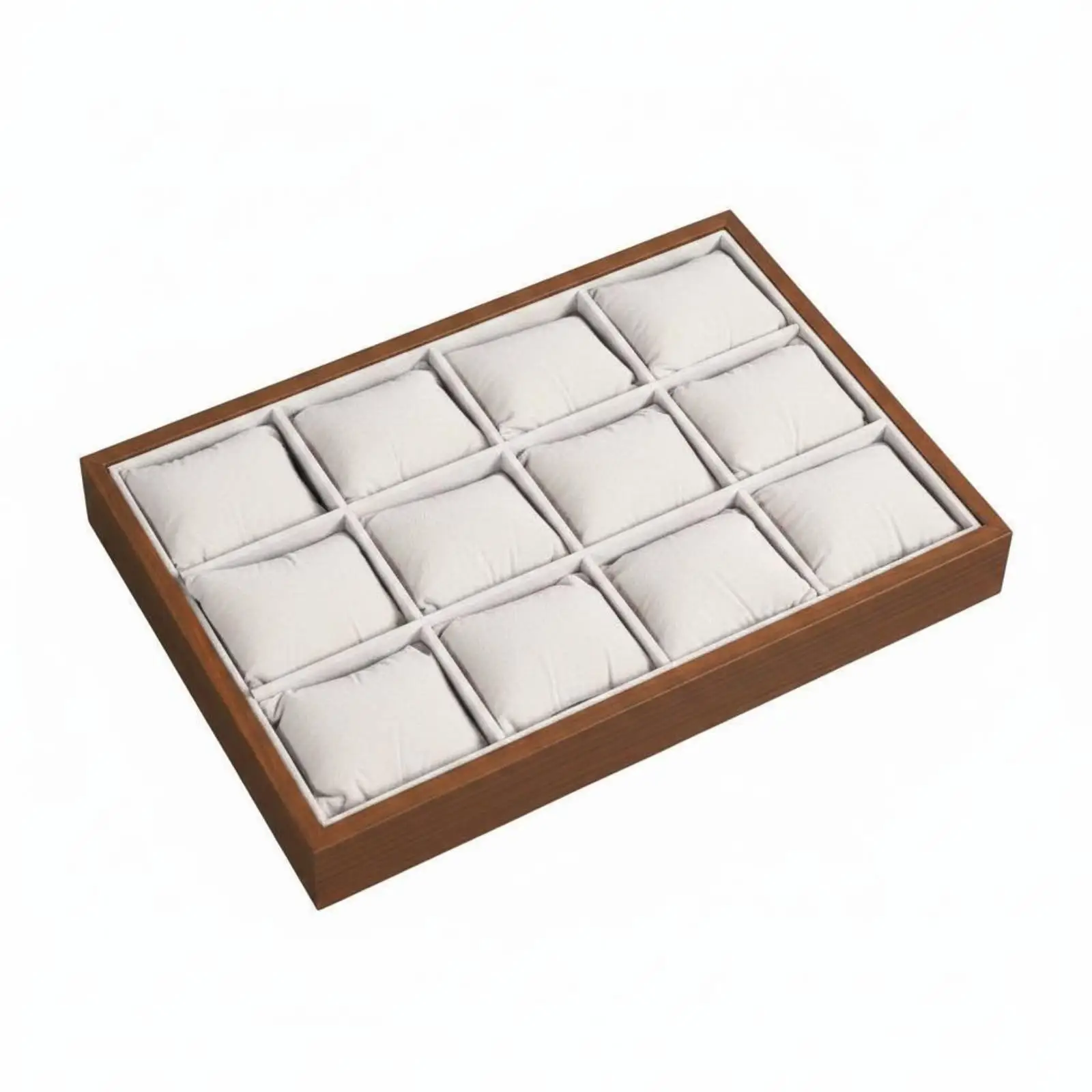 Watch and Jewellery Box Wooden Tray Organizer Display Case for Wrist Watch Storage with Cushions for Collection view 5