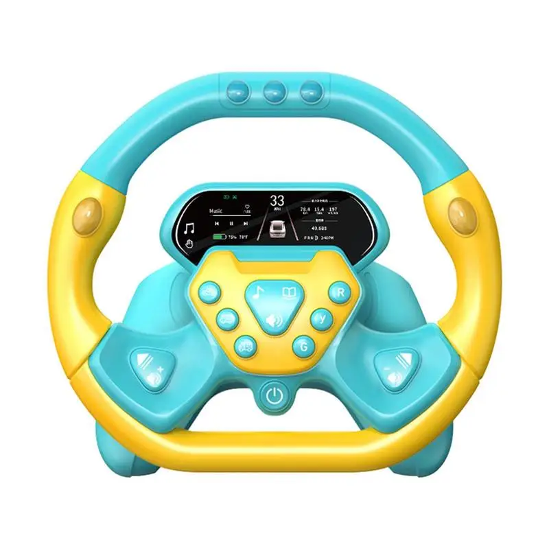 

Toy Steering Wheel For Car Musical Driving Wheel 360 Rotating Smart Touch Screen Funny Interactive Pretend Play & Simulated