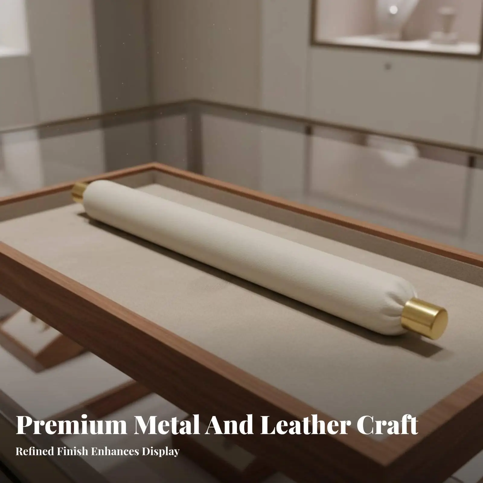 Leather Jewelry Display Rod for Rings and Bracelets Metal Accent Stand for Shop Showcase Professional Photography Prop Organizer