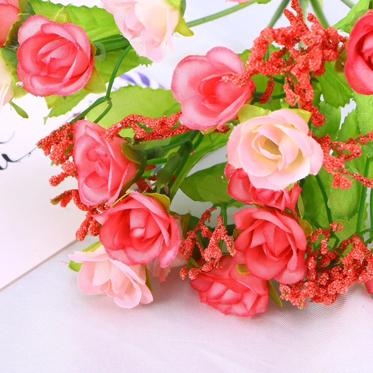 

Artificial Rose Roses Fake and Stem Little Flowers for Decoration Heads Real Touch