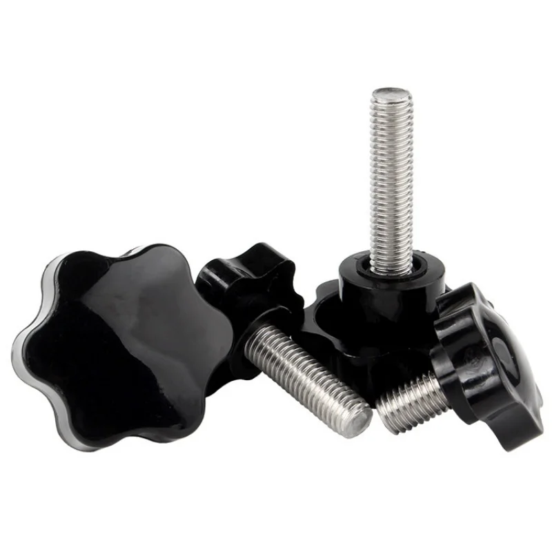 Beicai Star Shape Thumb Tighten Screw Six-lobe Thumbscrew Adjust Clamping Bolt M4 M5 M6 M8 M10 M12 Bakelite Hand Grip Knob Screw