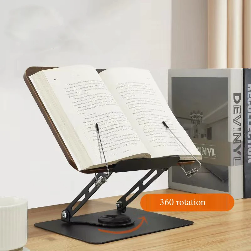 Simple Bookshelf2024 New Trend Tiktok Hot Ergonomic Stand For Tablet Laptop Book Wood Adjustable Book Reading Holder