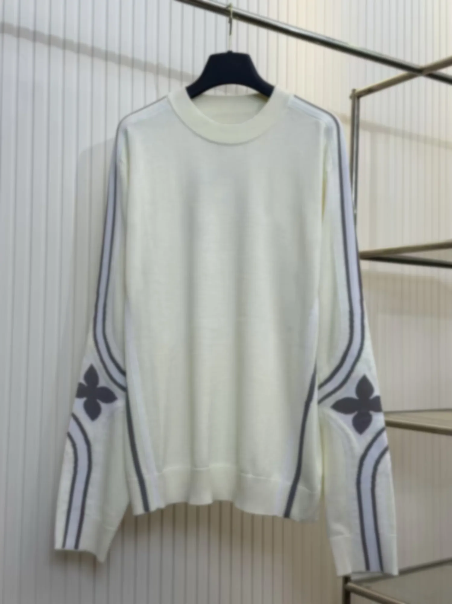 

Faionable Letter Embroidered Woolen Knitted Jaet 2025 Autumn Winter New Sle ex Long Sve Loose Fit Sweater