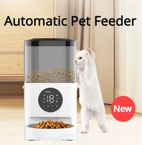 

Automatic Pet Feeder Cat and Dog Timed and Quantitative WIFI Automatic Feeder Cat Intelligent Feeding Pet Products 2024 Hot Sale