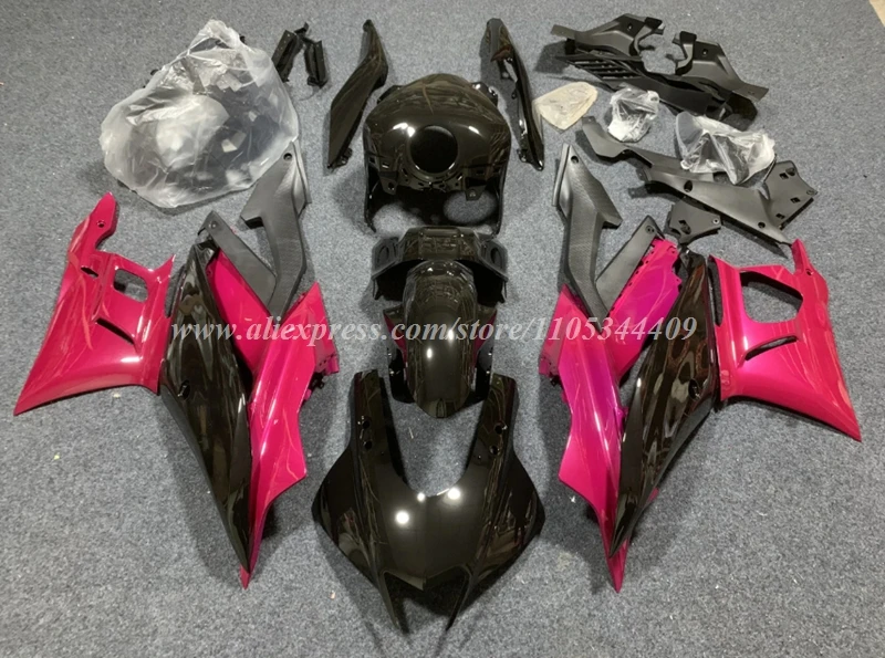 Suitable for Yamaha R3 R25 2019 20 21 22 2023 motorcycles. Complete set of radiator cover shells and tank covers. Customizable
