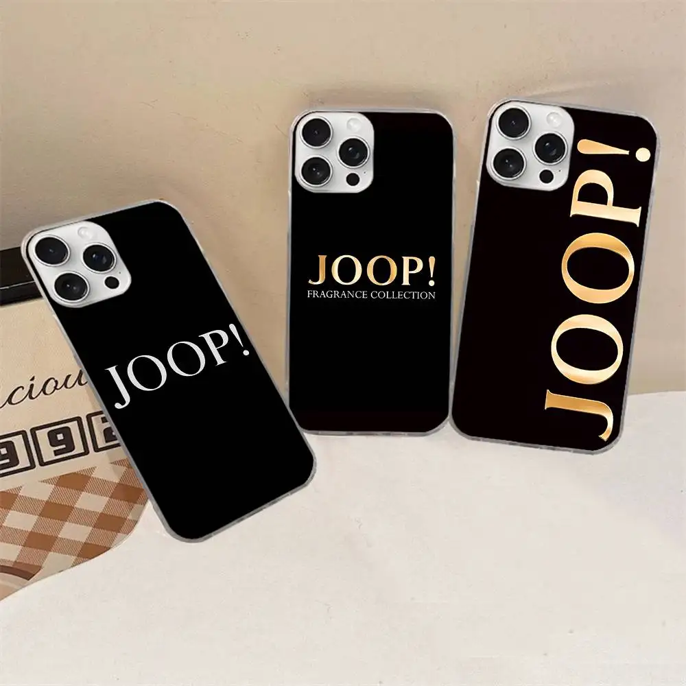 Coque de téléphone J-Joops Logo pour iPhone 17 16 15 14 13 12 11 Plus Pro Max, surface satinée colorée et brillante
