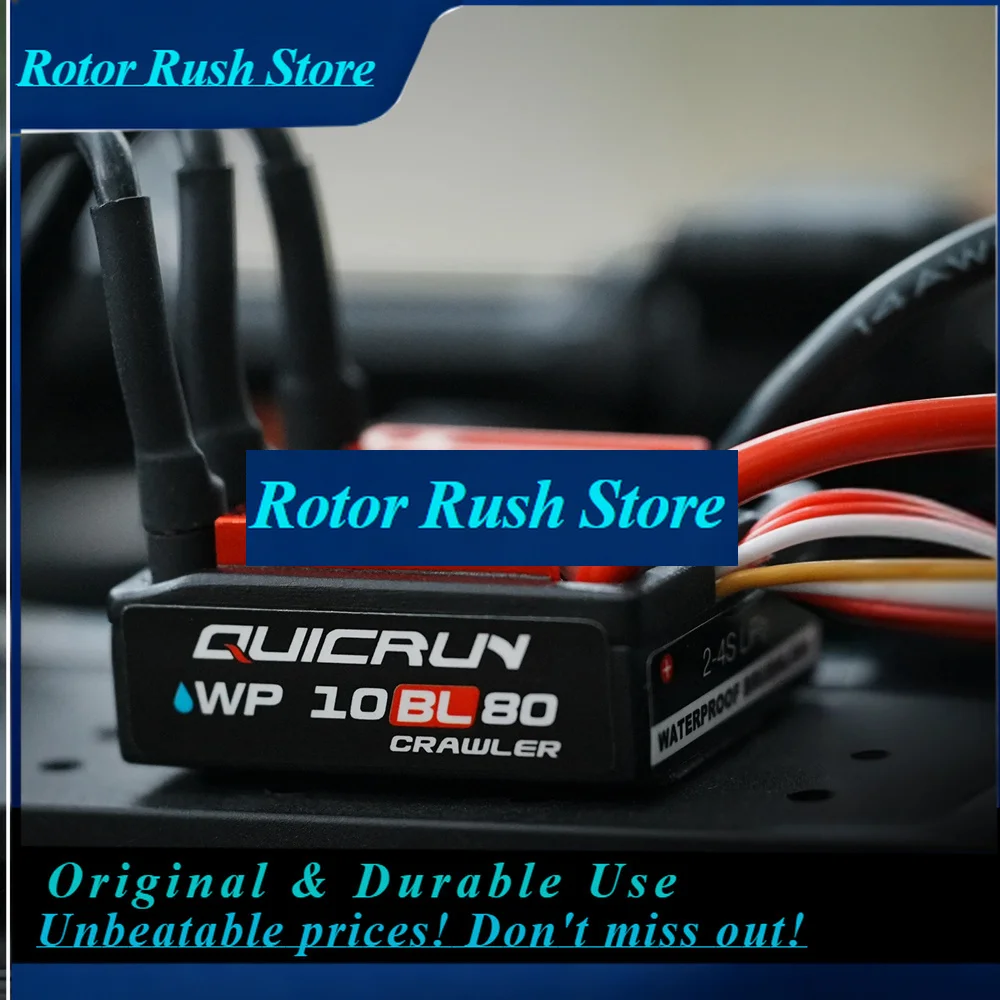 RoRuSHobbywing Quicrun WP 10BL80 2-4S 80A Sensorless Brushless Waterproof ESC For RC 1:10 1/10 RC Crawler Car