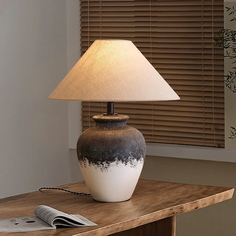 

Lighting Japanese Style Wabi Sabi Retro Home Decoration Ceramics Table Lamp