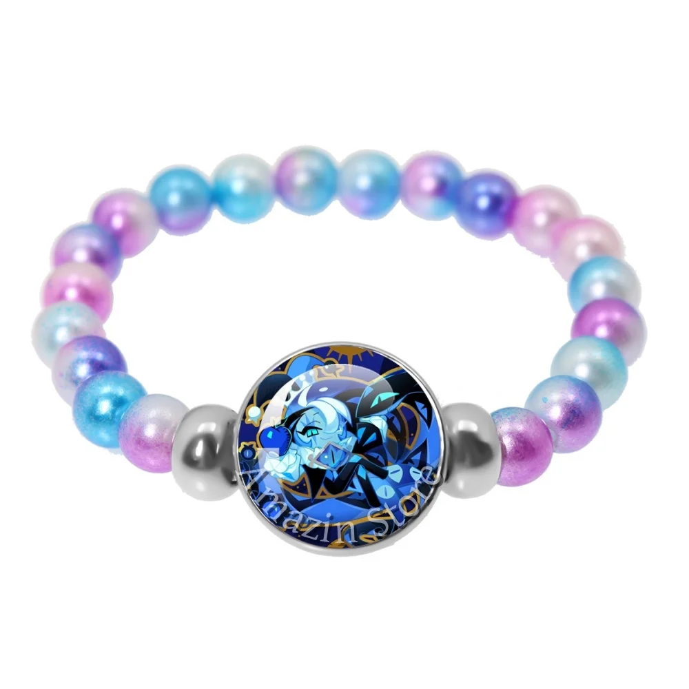 New Style 18mm Colorful Bracelets Game Cookie Run Kingdom Ancient Beast Shadow Milk Cookie Handmade Glass Accessories Fans Gift