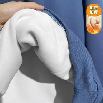 [Tamaño grande] Suéter con capucha para hombres, jersey americano pesado para niños, abrigo informal para parejas de albaricoque de otoño e invierno