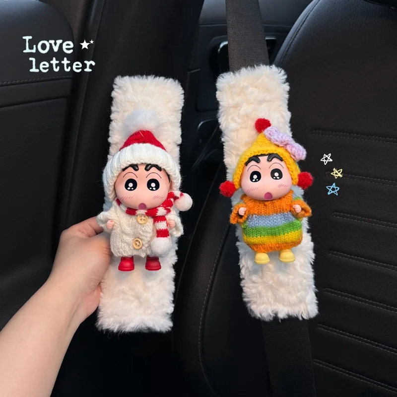 

Crayon Shin Chan Anime Surrounding Car Safety Belt Shoulder Cover Couple's Car Interior Safety Belt Decoration