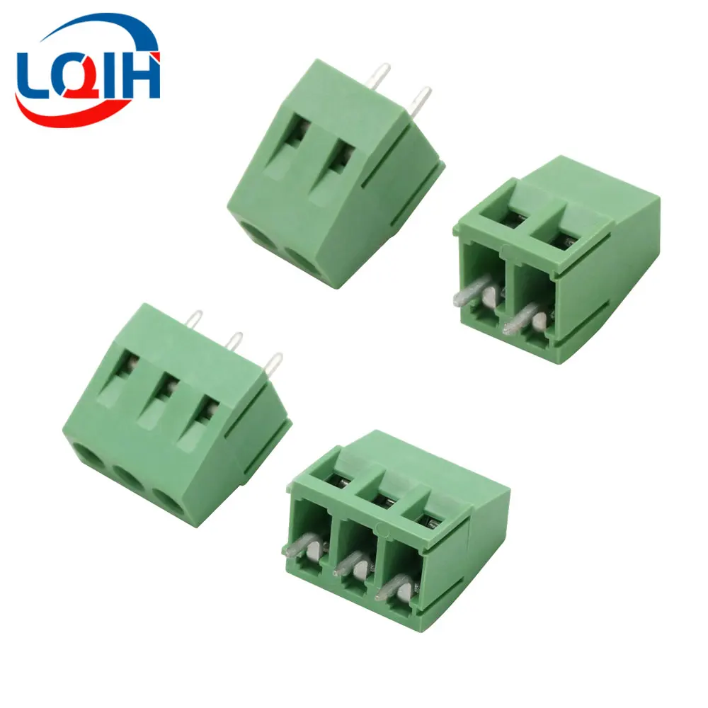 10PCS KF128-2P 3P 2.54 3.5 3.81 5.0 7.5mm Pitch 2 3 Pin Spliceable Plug-in PCB Screw Terminal Block Connector