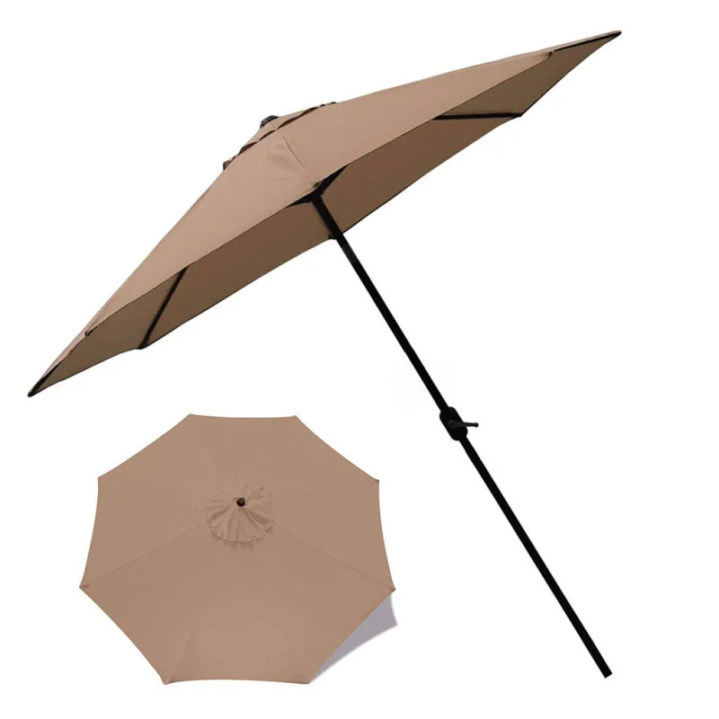 3/2.7 Meter UV Protection Parasol Sunshade Umbrella Cover Garden Umbrella Cover Waterproof Beach Canopy Replacement Cover 6 Ribs