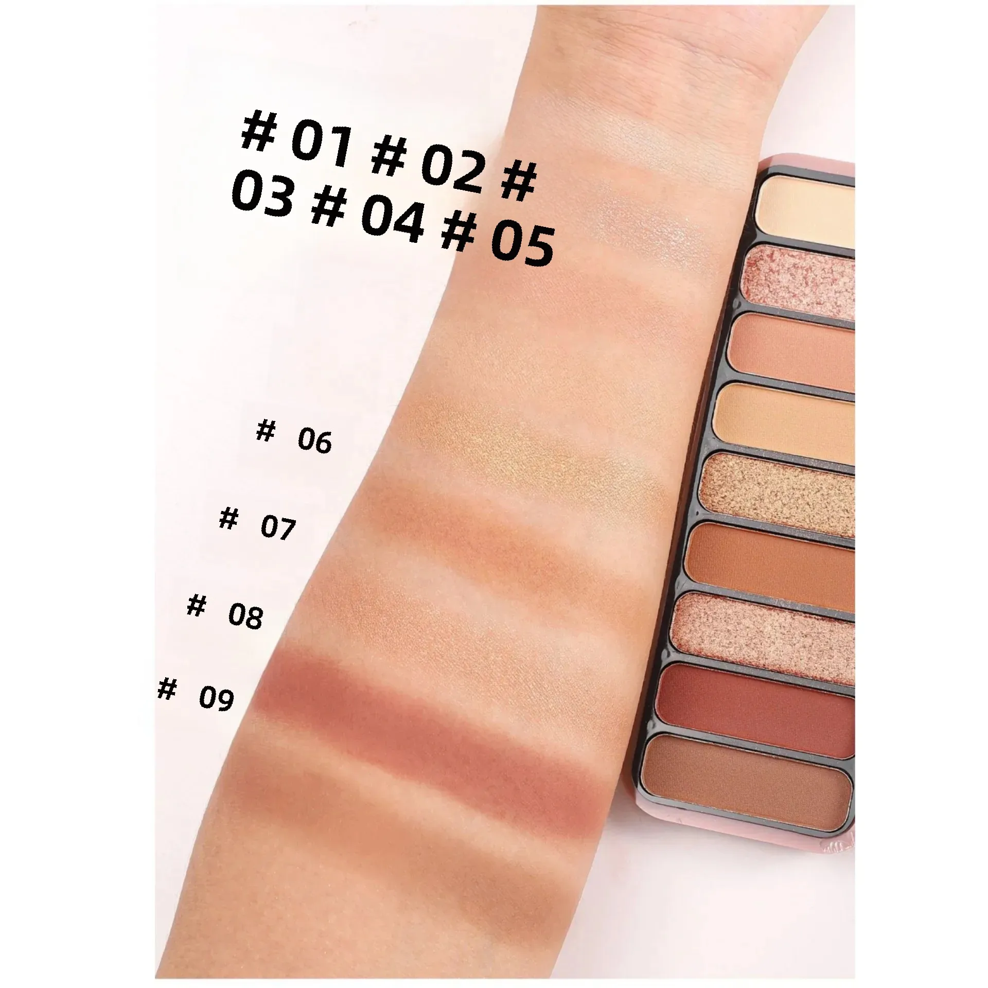 Paleta cieni do powiek Desert Rose 9 kolorów Cienie mineralne o wysokiej zawartości pigmentu Naturalny wygląd na co dzień Wodoodporne, matowe i ziemiste wykończenia