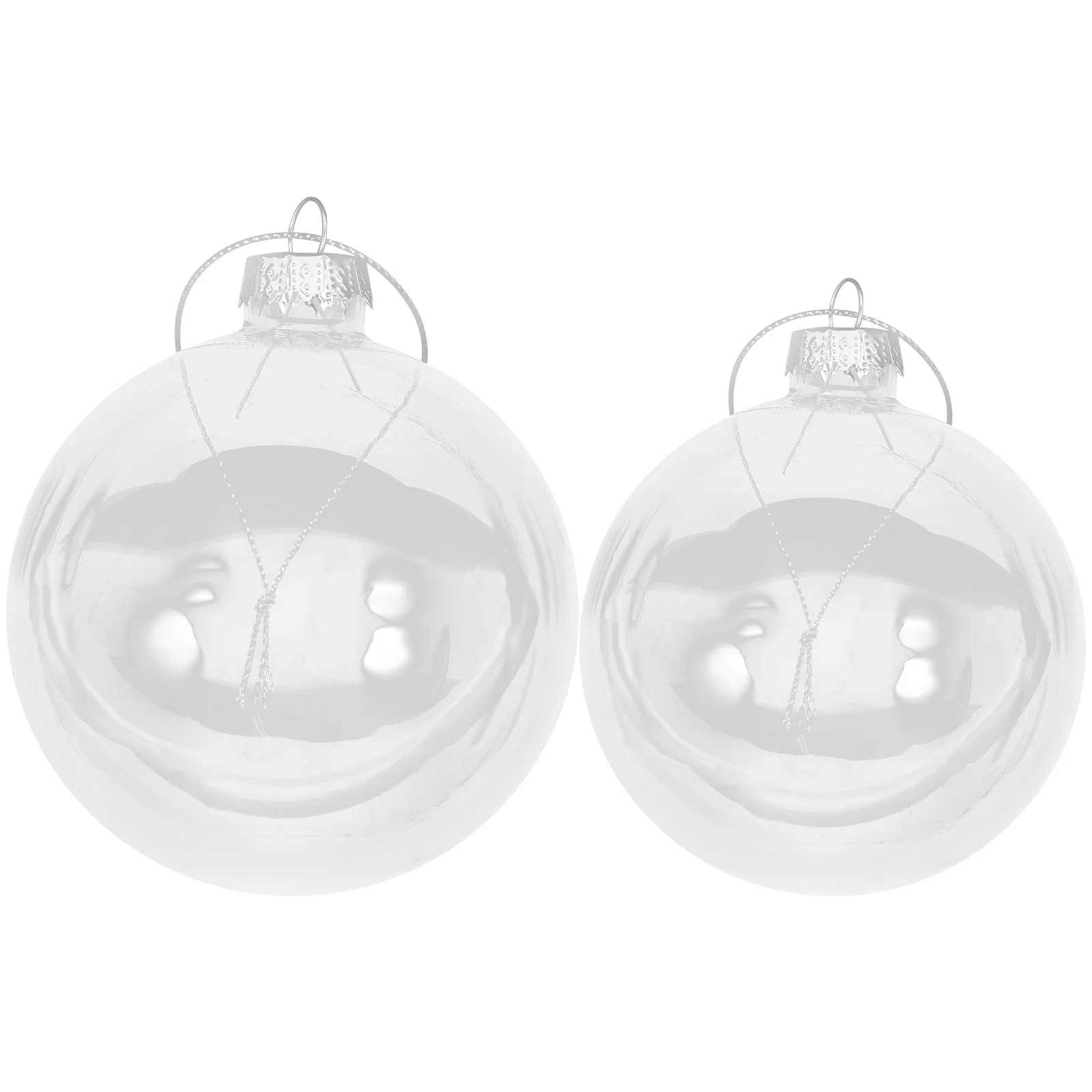 

2Pcs Christmas Ornament Glass Ball Hanging Decoration Party Decor Holiday Indoor Outdoor Embellishment Hanging Ornament