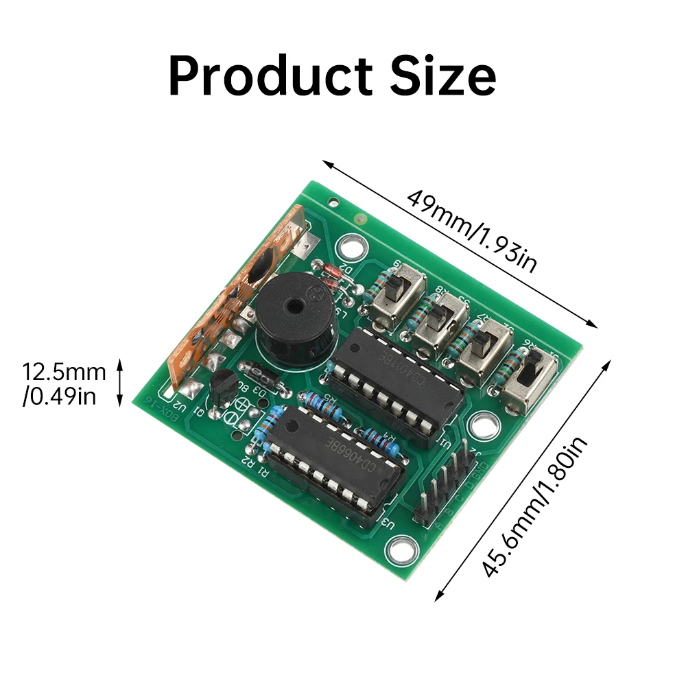 DIY 16 Music Sound Box Kit Parts BOX-16 Board 16-Tone Electronic Module  Components Soldering Practice Learning Kits for Arduino