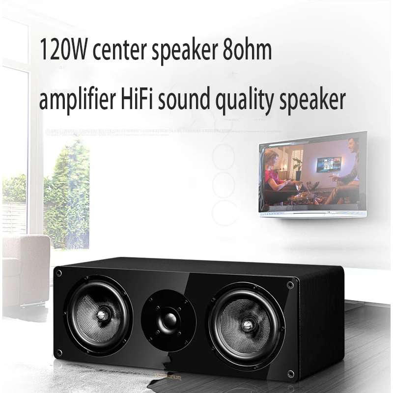 120W Center Speakers Monitor Passive Fever Hifi Surround High Fidelity Home Audio Music Sound Amplifiers LoudSpeaker