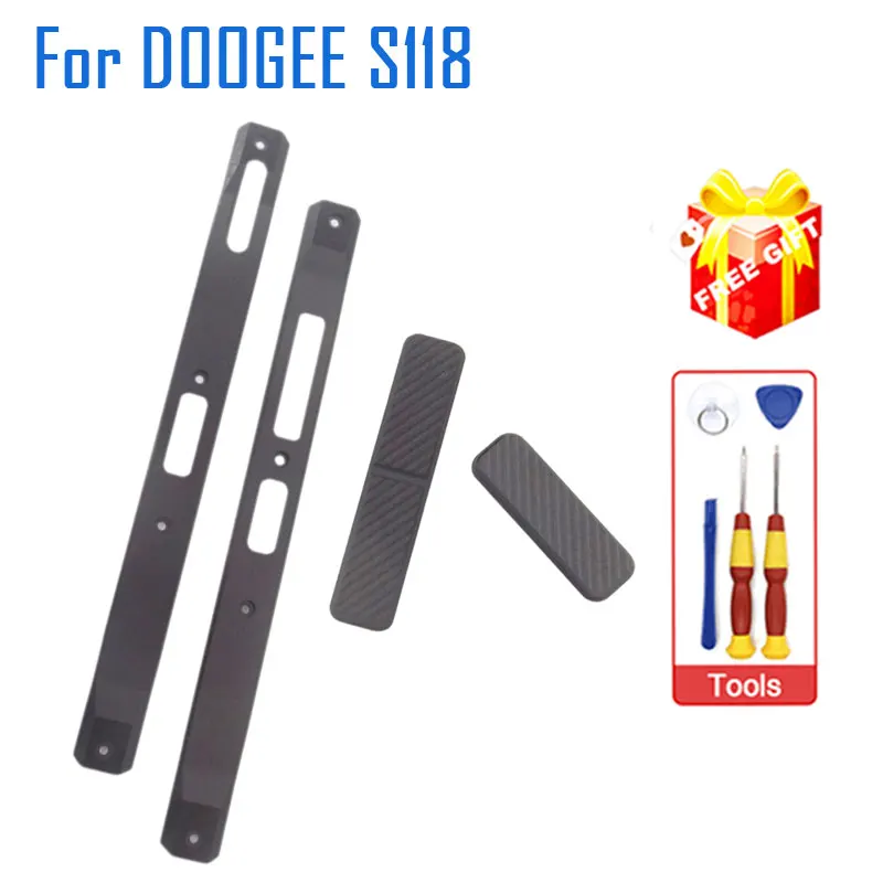 New Original DOOGEE S118 Rear Cover Left Right Decoration Parts Middle Frame Volume Custom Button Key For DOOGEE S118 Smartphone