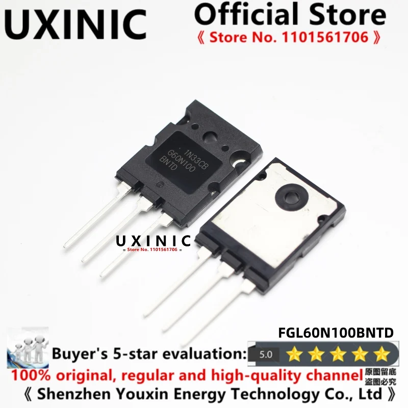 

UXINIC 100% New Imported OriginaI G60N100BNTD FGL60N100BNTD TO-247 IGBT Tube 60A 1000V