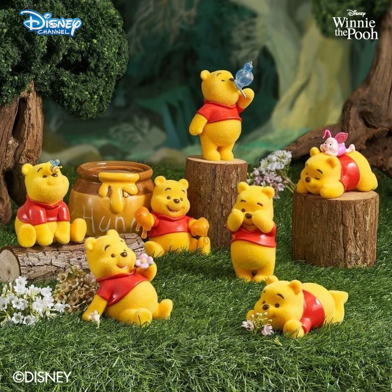 

Disney Winnie The Pooh's Happy Daily Series, фигурка слепых коробок, игра в прилив, милый настольный декор, коллекция игрушек, фанатов, подарки-сюрпризы