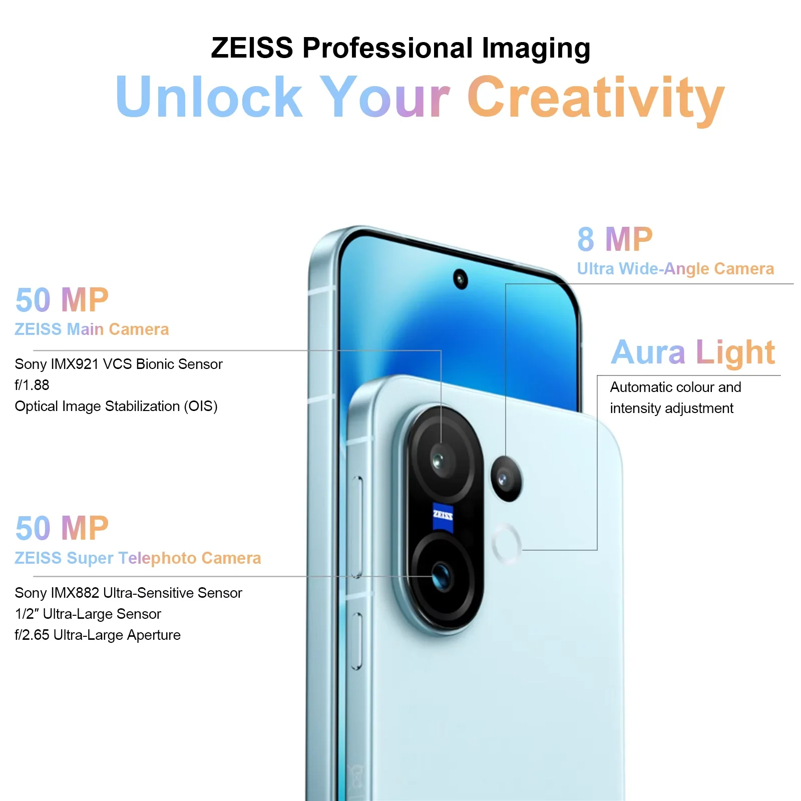 هاتف ذكي VIVO X200 FE 5G، 12 جيجابايت + 256 جيجابايت، تصميم مدمج 6.31 بوصة، معدل تحديث 120 هرتز، كاميرا تليفوتوغرافي ZEISS بدقة 50 ميجابكسل مع A
