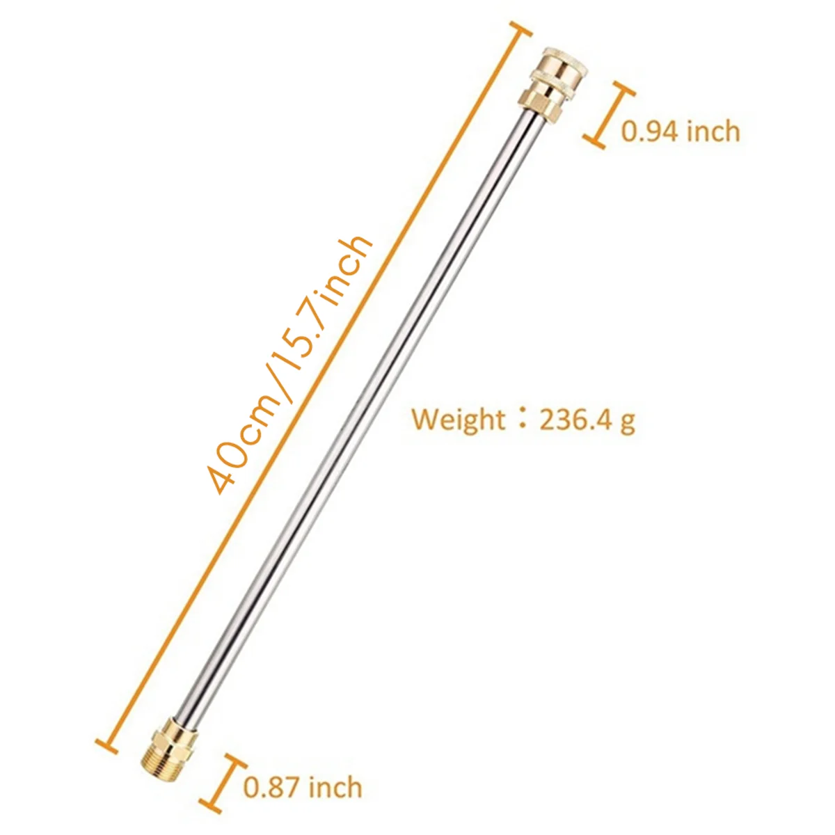 Pressure Washer Extension, Universal Spear Extender for Power Washers, M22 to 1/4Inch Quick Connect