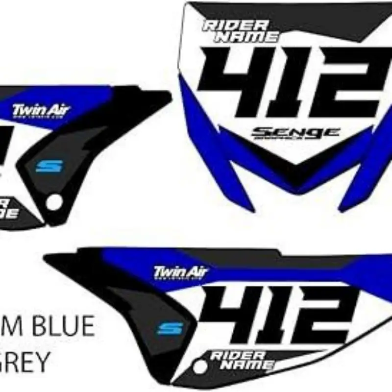 2018-2022 YZ 65 SG63 Custom MX Number Plates Senge Graphics Kit Compatible with Yamaha