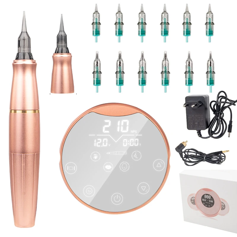 

P90 Demograph Micropigmentation Tattoo Machine Kits For Permanent Makeup Eyebrow Lip wireless 2 in1 Rotary PMU device