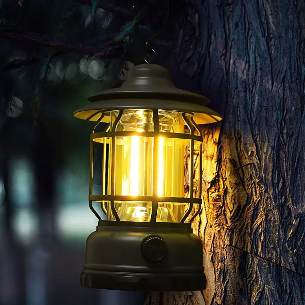 قابلة للشحن التخييم ضوء يده مقاومة للاهتراء الرجعية الحصان فانوس المحمولة في الهواء الطلق خيمة طوارئ ضوء مسار الشارع #4