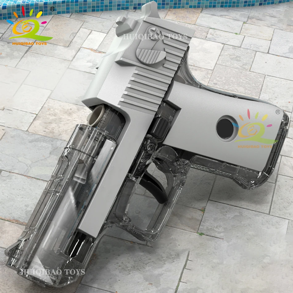 Huiqibao Desert Eagle Handleiding Waterpistool Draagbare Zomer Strand Outdoor Schieten Pistool Vechten Fantasie Speelgoed Voor Jongens Spel Volwassenen Kind