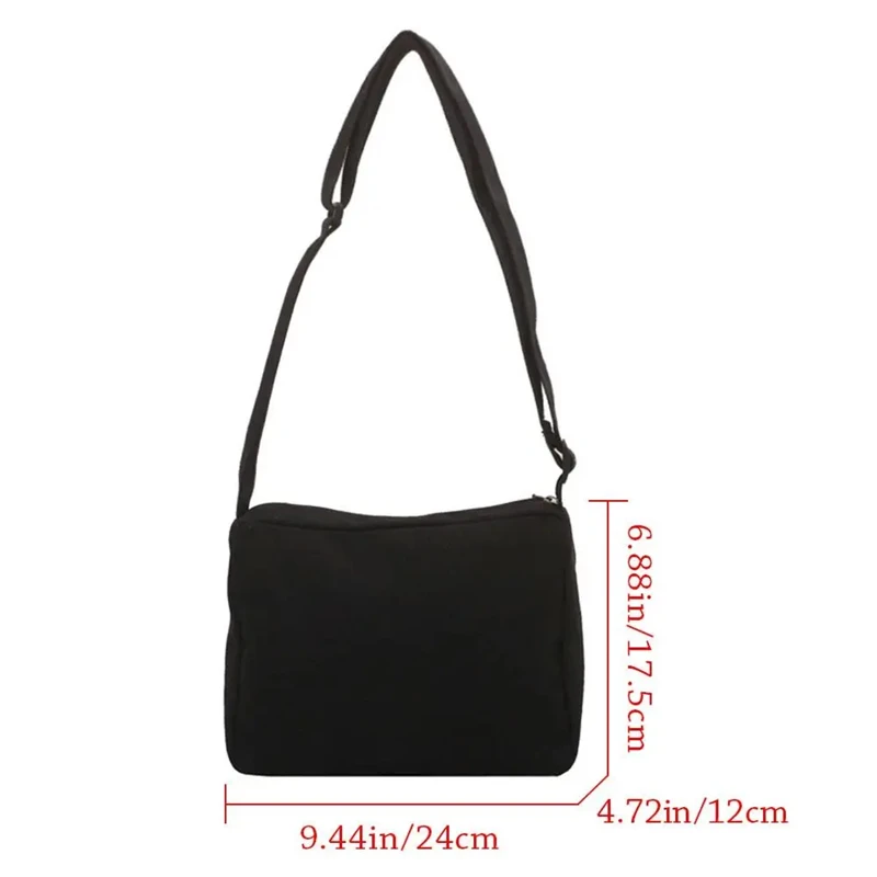 Large-capacity Students Canvas Shoulder Bag Women\'s Fashion Simple Messenger Tote Female Handbags