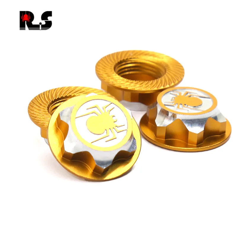 غطاء غبار عجلة ألومنيوم RS RC مكون من 4 قطع |   تصميم صامولة سداسية 17 ملم |   مناسبة لسيارات موديل RC للطرق الوعرة/السباق بمقياس 1:8