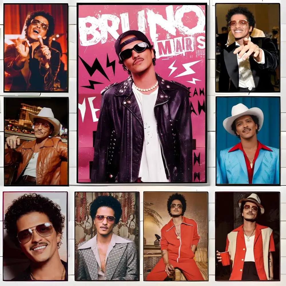 Dynamic Performer Bruno Mars Poster Wall Art Print Decorative Mural Home Decor Gift Unframed