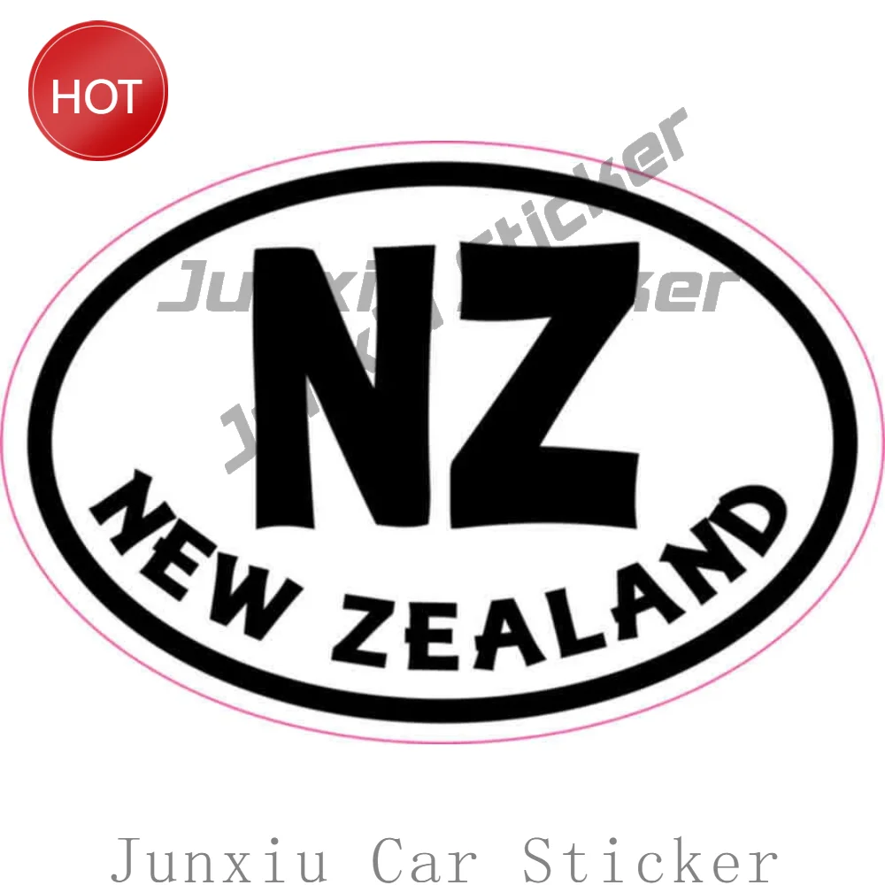 Oval NZ New Zealand Vinyl Car Sticker Eye Catching Decal For Rear Window Travel Souvenir Decoration Automotive Accessories