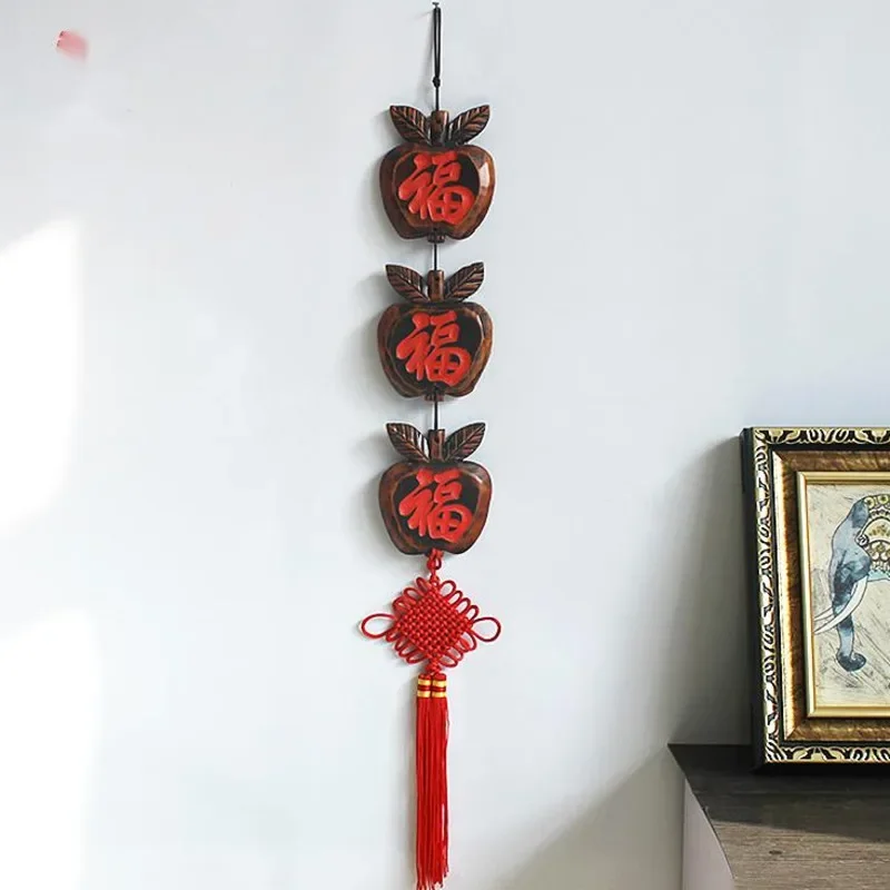   Creative Spring Festival Pendant Retro Wall Decoration for Living Room Lucky Character Wall Chinese Wind Door Hanging