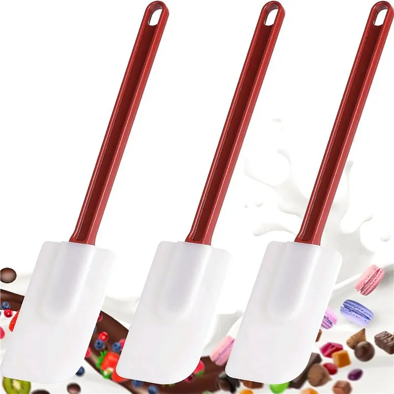 AB42-9Pack Spatulas Silicone Heat Resistant, Spatula Silicone , Rubber Scraper Spatula 10 Inches, Kitchen Use A