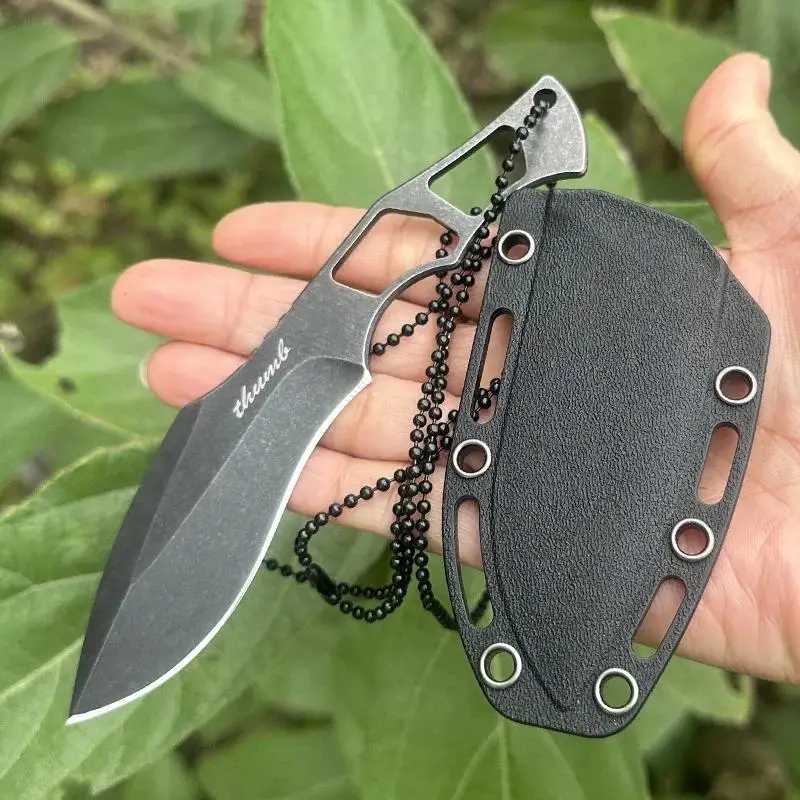 

Мини-нож-ожерелье из стали 440C, изготовленный из точной технологией полировки с ЧПУ, подходящий для ножа для выживания самообороны