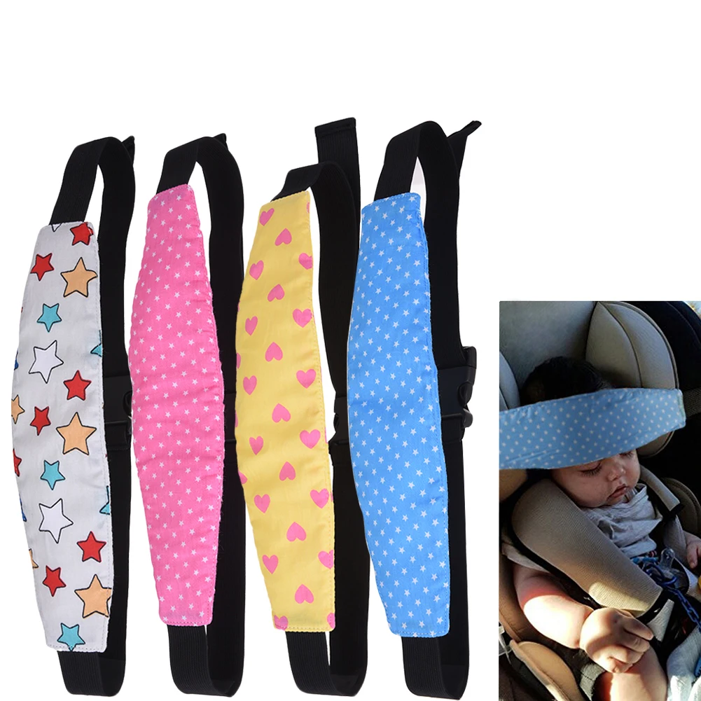 Car Safety Seat Sleep Positioner Infants Baby Child Head Support Pillow Pram Stroller Fastening Belt Adjustable #WO