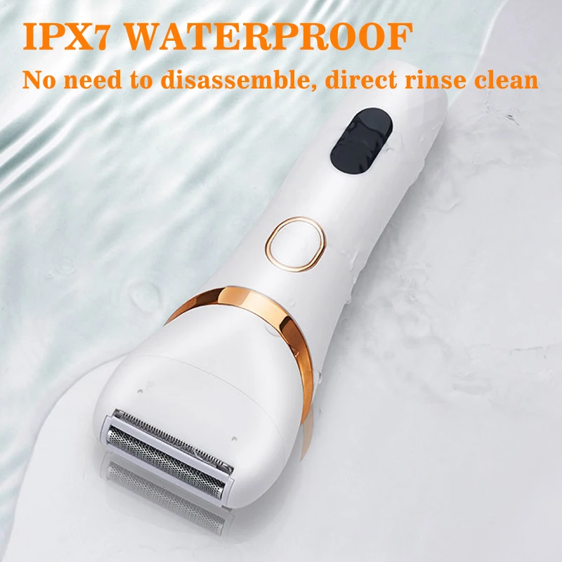 Recortador corporal inalámbrico para depilación de línea de Bikini, con cabezal de afeitado y peine, herramientas para quitar callos de pies recargables 2 en 1