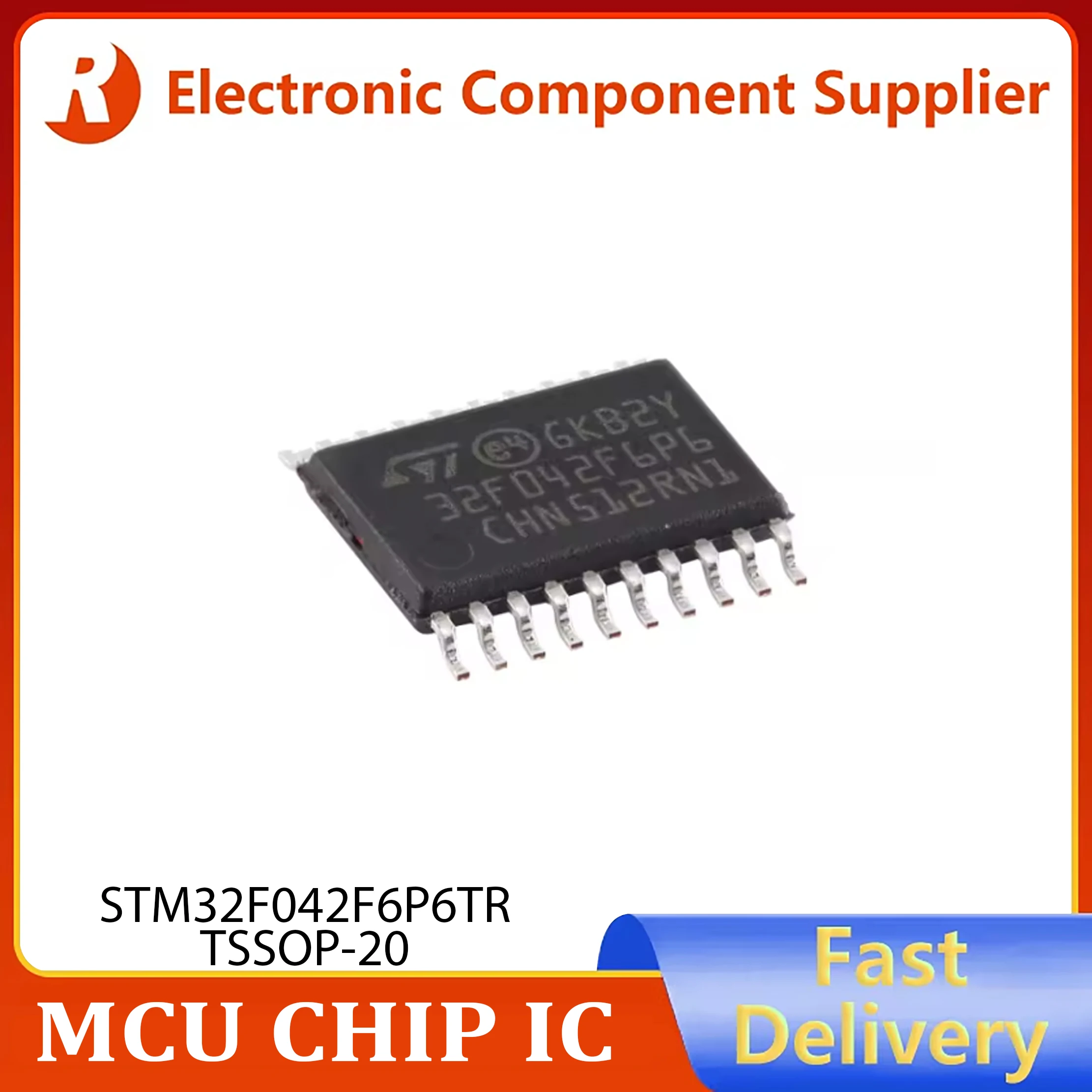 2pcs/5pcs Original genuine STM32F042F6P6TR TSSOP-20 ARM Cortex-M0 32-bit microcontroller MCU, 100% brand new chip