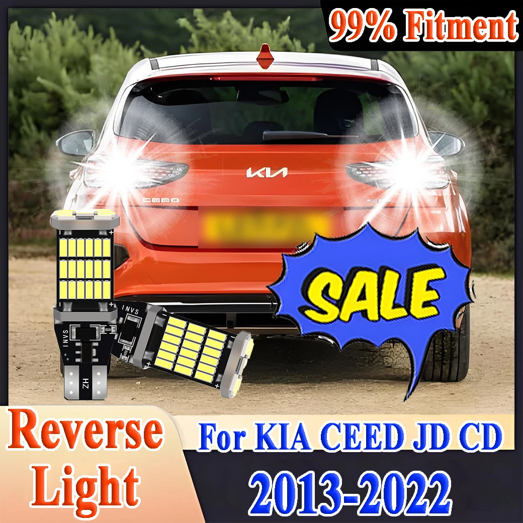 2PCS W16W T15 921 Car LED Reverse Light 6000 White For KIA CEED JD CD 2013-2016 2017 2018 2019 2020 2021 2022 Canbus Backup Lamp