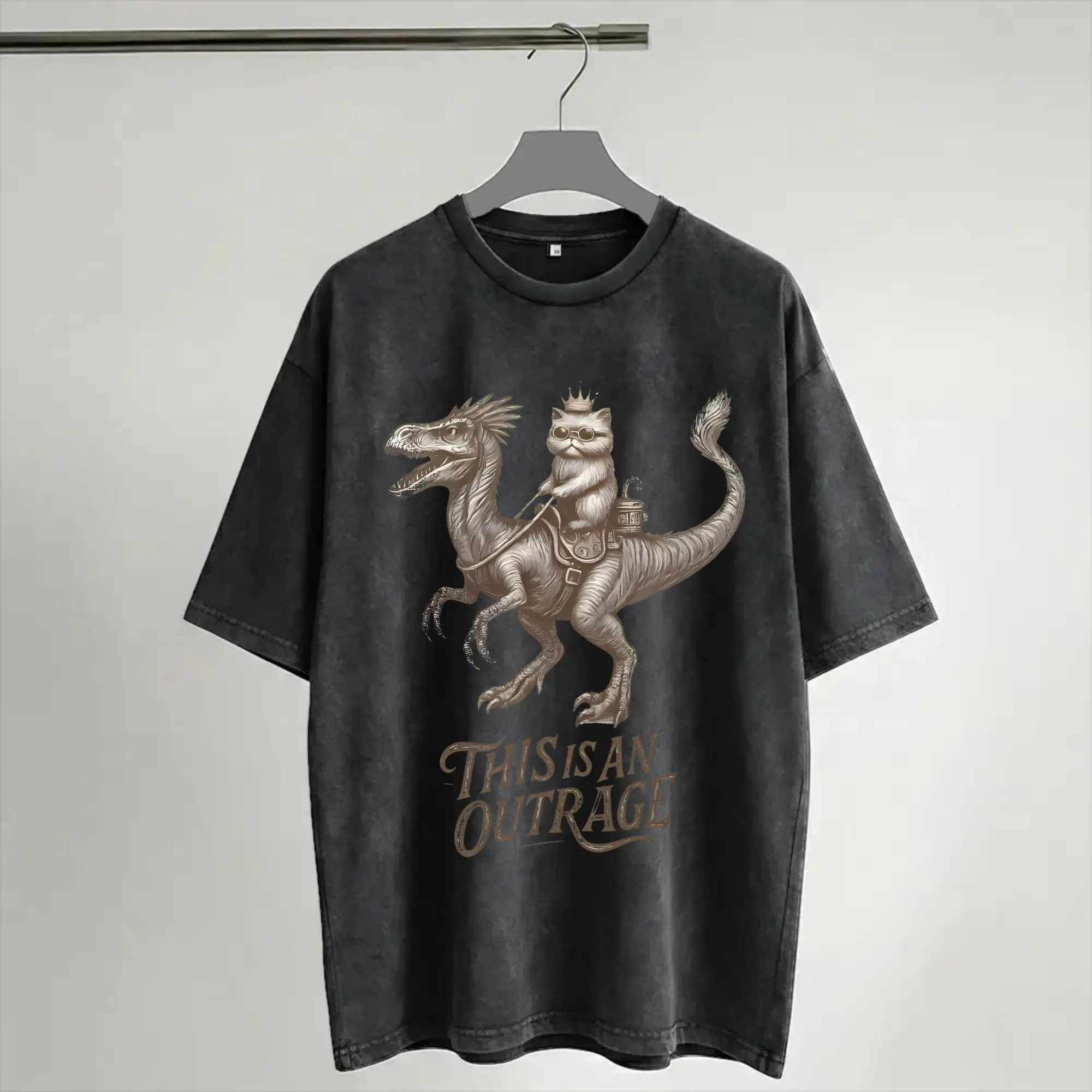 Carl And The Princess Donut and Mongo Dungeon Crawler Carl  Washed T Shirts Streetwear Hip Hop T-Shirts  Tee Shirt Men Women