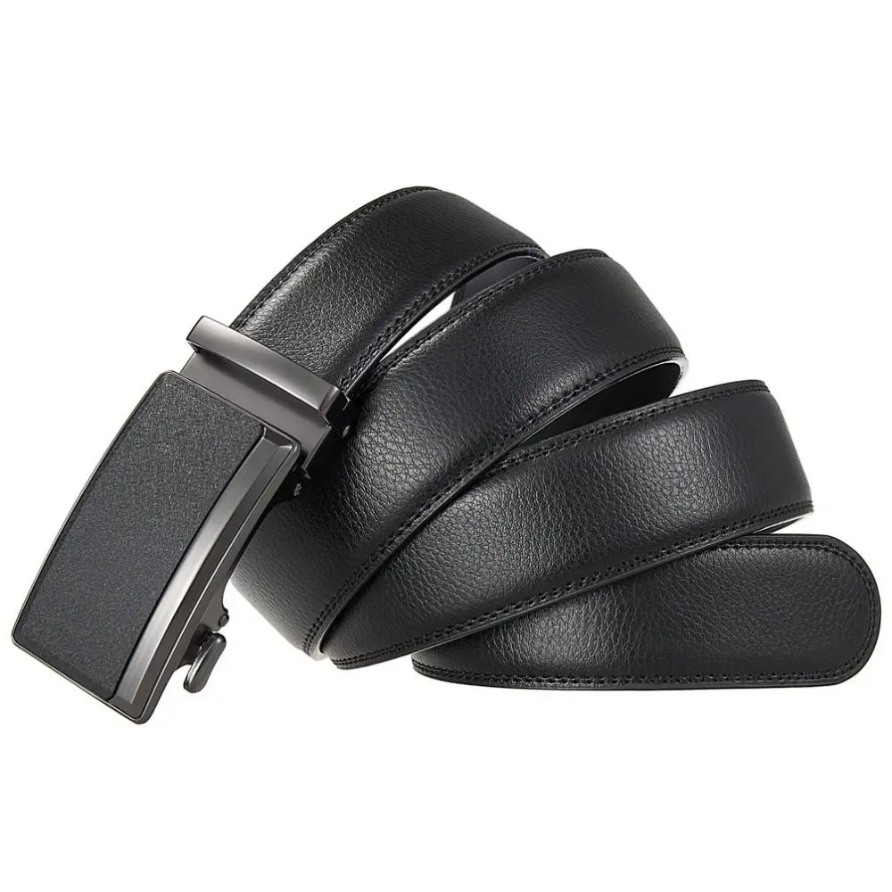 Fashion 110/120/130cm Genuine Leather Belts Retro Simple Metal Buckle Belt Accessories Pants Men's Waistband Male