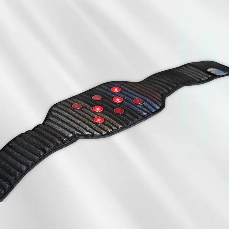 Far Infrared PEMF Heating Massage Belt Tourmaline Gemstones Belt Infrared PEMF Wrap Red Light Amethyst Therapy Heating Belt