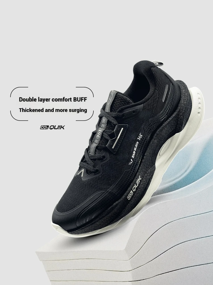 361 Degrees Fierce 5.0 Rainblock Men Running Shoe Grippy Rebound Durable Anti Splash Rainproof Technology Male Sneaker 672532216
